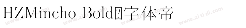 HZMincho Bold字体转换